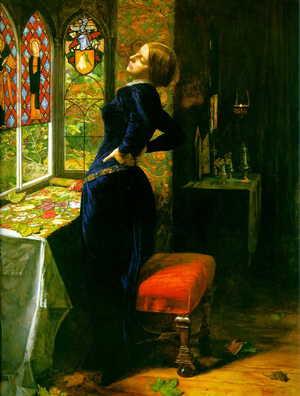 Mariana in de Moated Grange door John Everett Millais