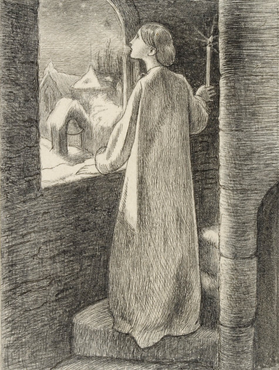 St Agnes Eve, ca. 1857 door John Everett Millais