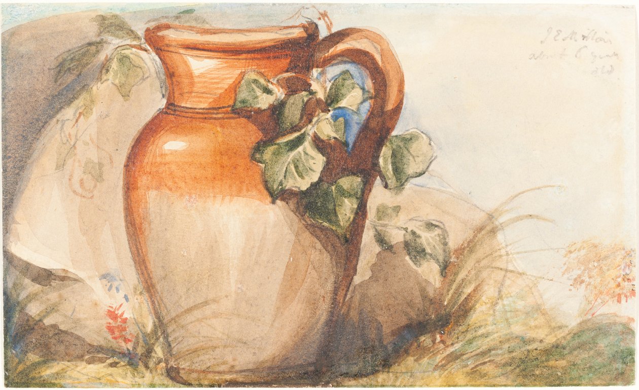 Studie van een Aardewerken Kruik [recto] door John Everett Millais