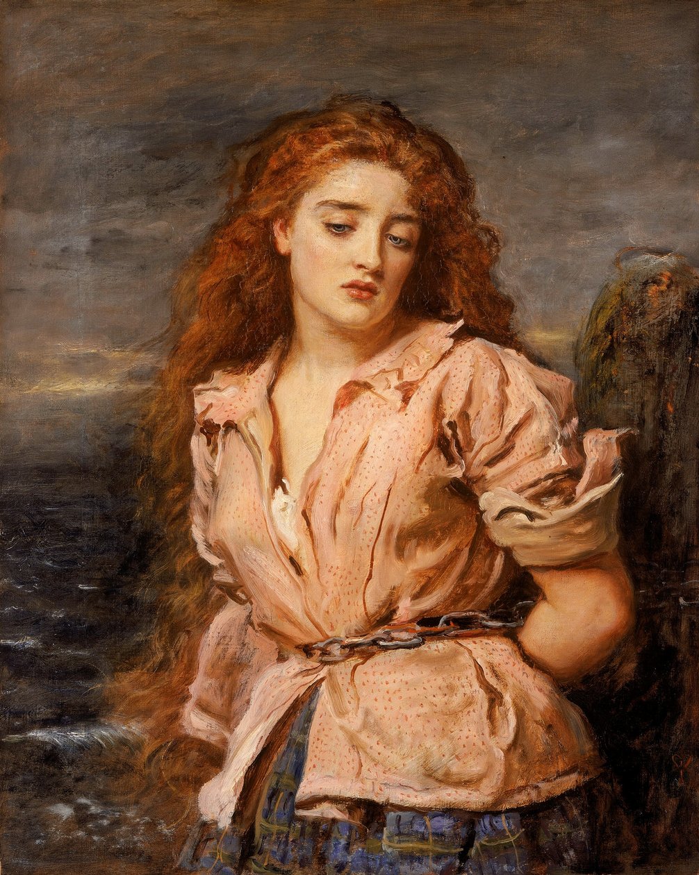 De martelaar van de Solway. door John Everett Millais