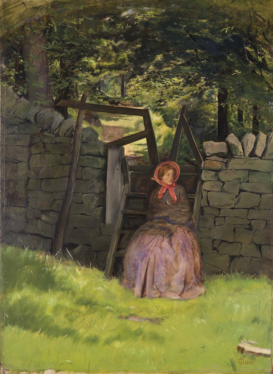 Wachten, 1854 door John Everett Millais