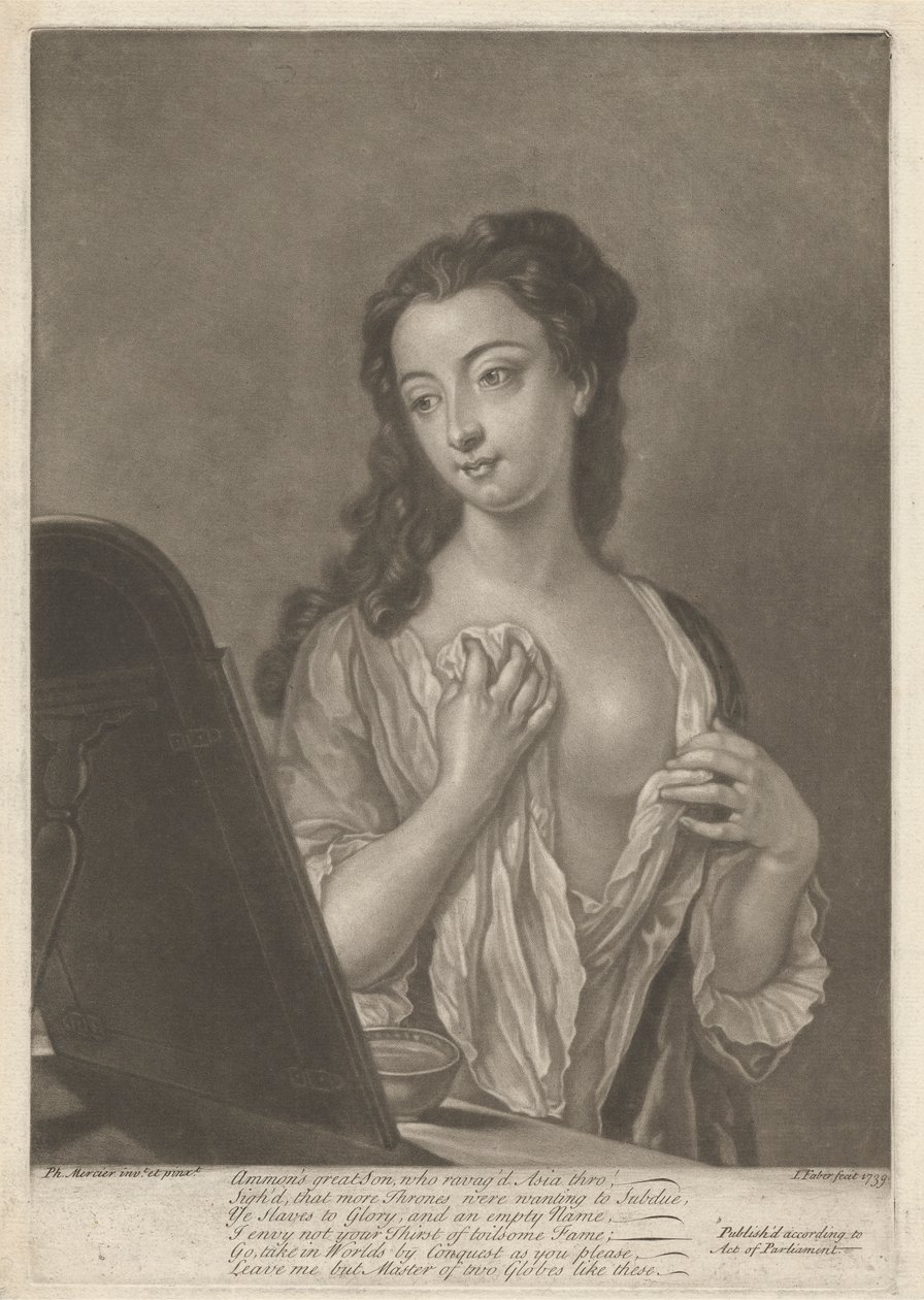 Dame met glas door John Faber the younger