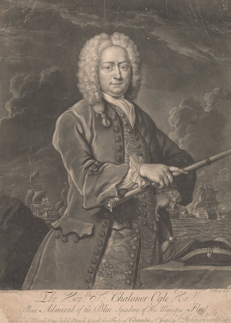 Sir Chaloner Ogle door John Faber the younger