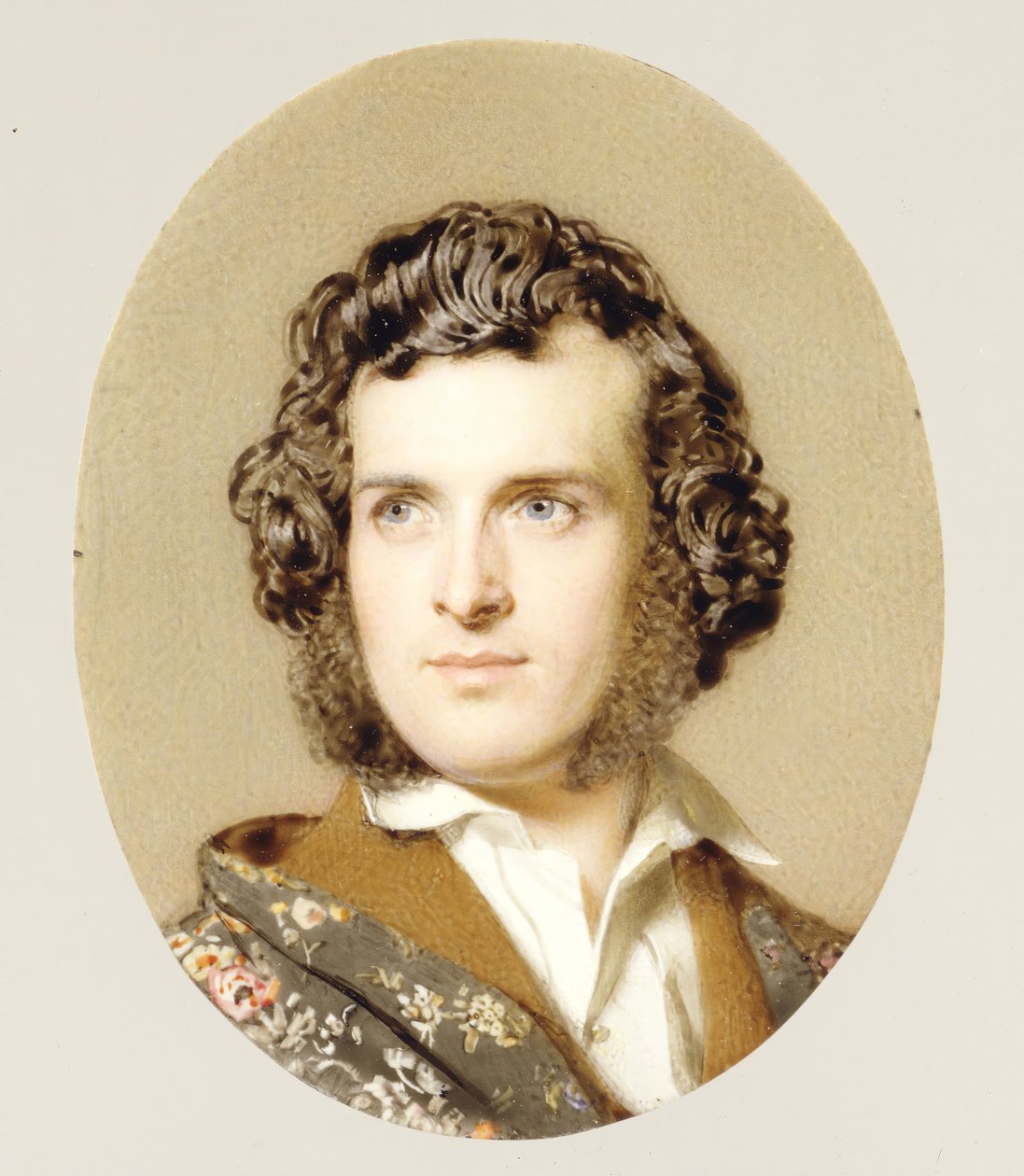 Zelfportret, ca. 1850 door John Faed