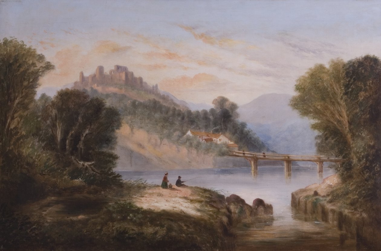 Dunluce Kasteel, Antrim, c.1860 door John Faulkner