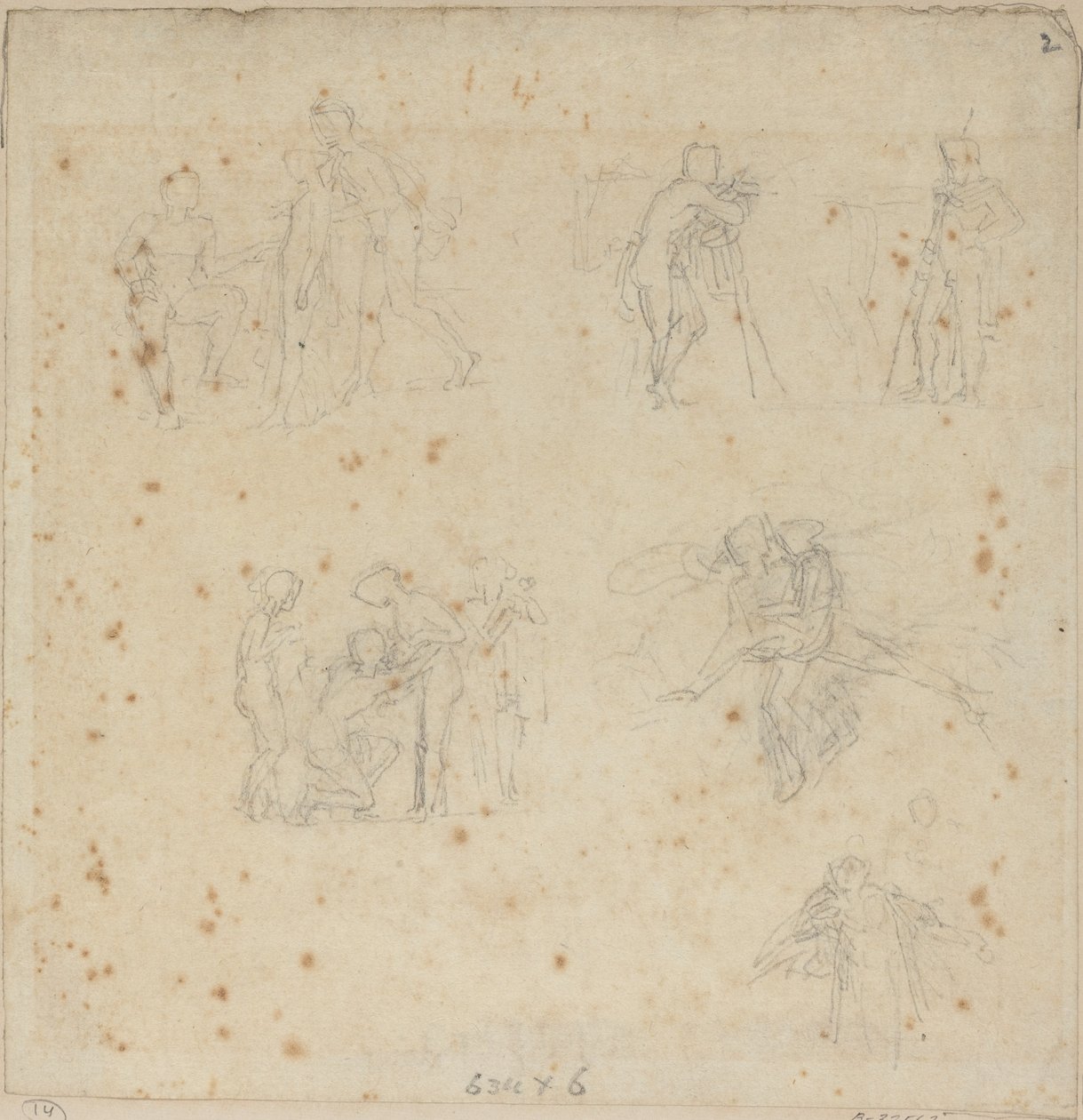 Figurenstudies door John Flaxman