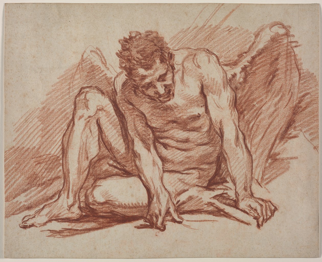 Mannelijke academie met vleugels door John Flaxman