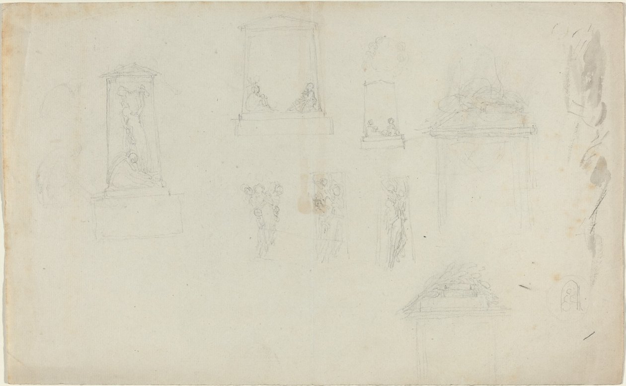 Studies voor een monument door John Flaxman