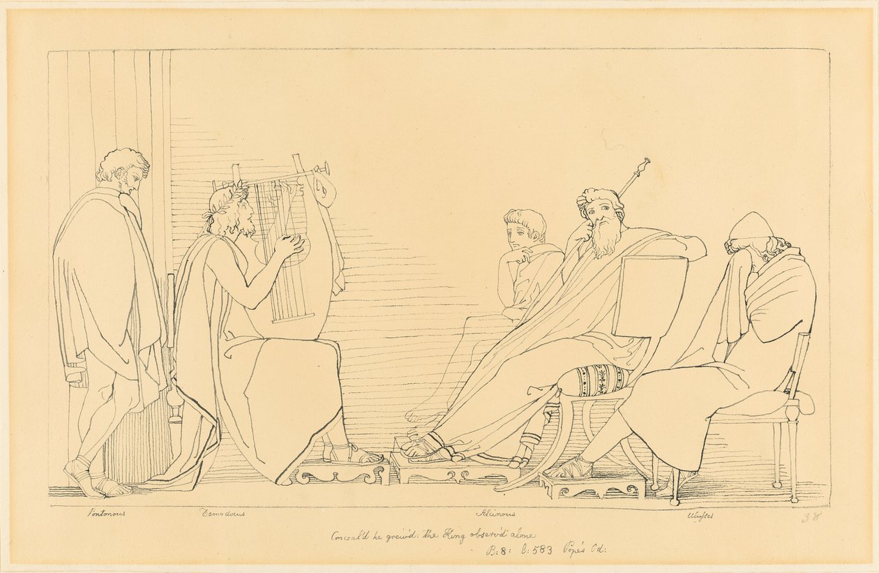 Het lied van Demodocus door John Flaxman