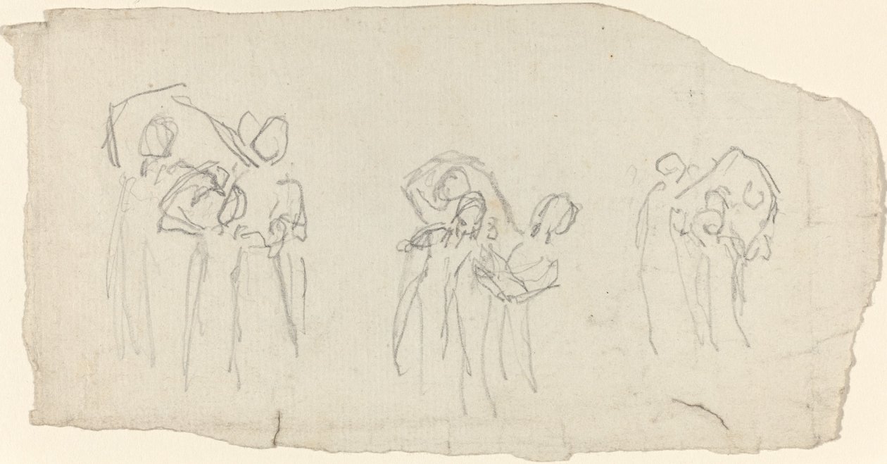 Drie groepen dansers door John Flaxman