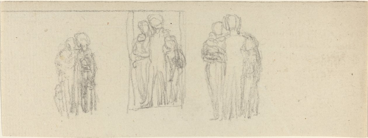 Drie Groepen Figuren (Ouders en Kinderen?) door John Flaxman