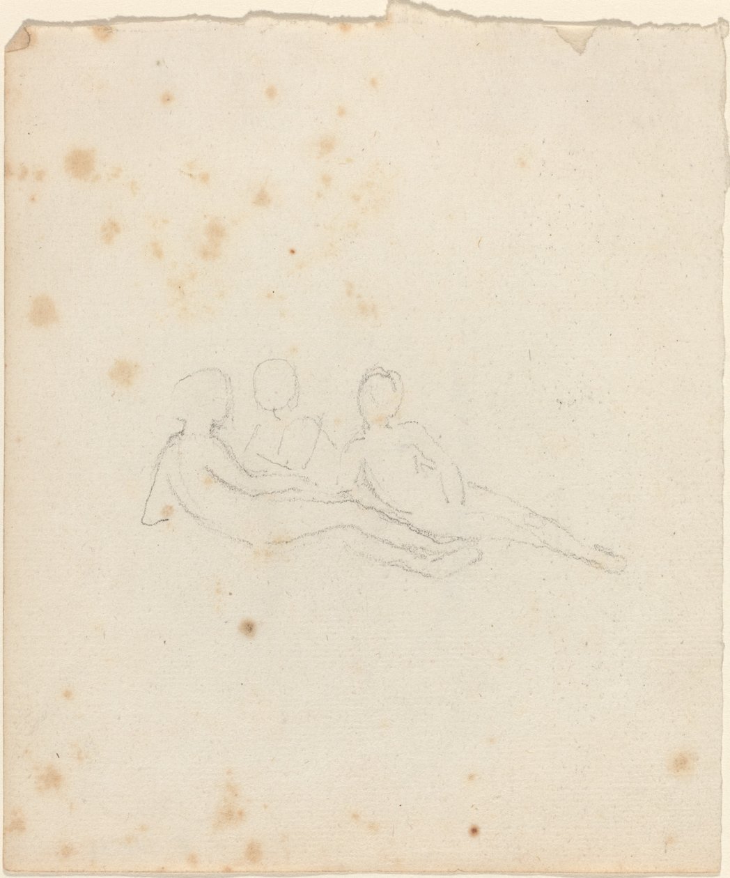 Drie Liggende Vrouwelijke Figuren door John Flaxman