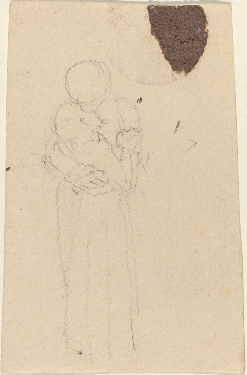 Twee figuren die elkaar omarmen door John Flaxman