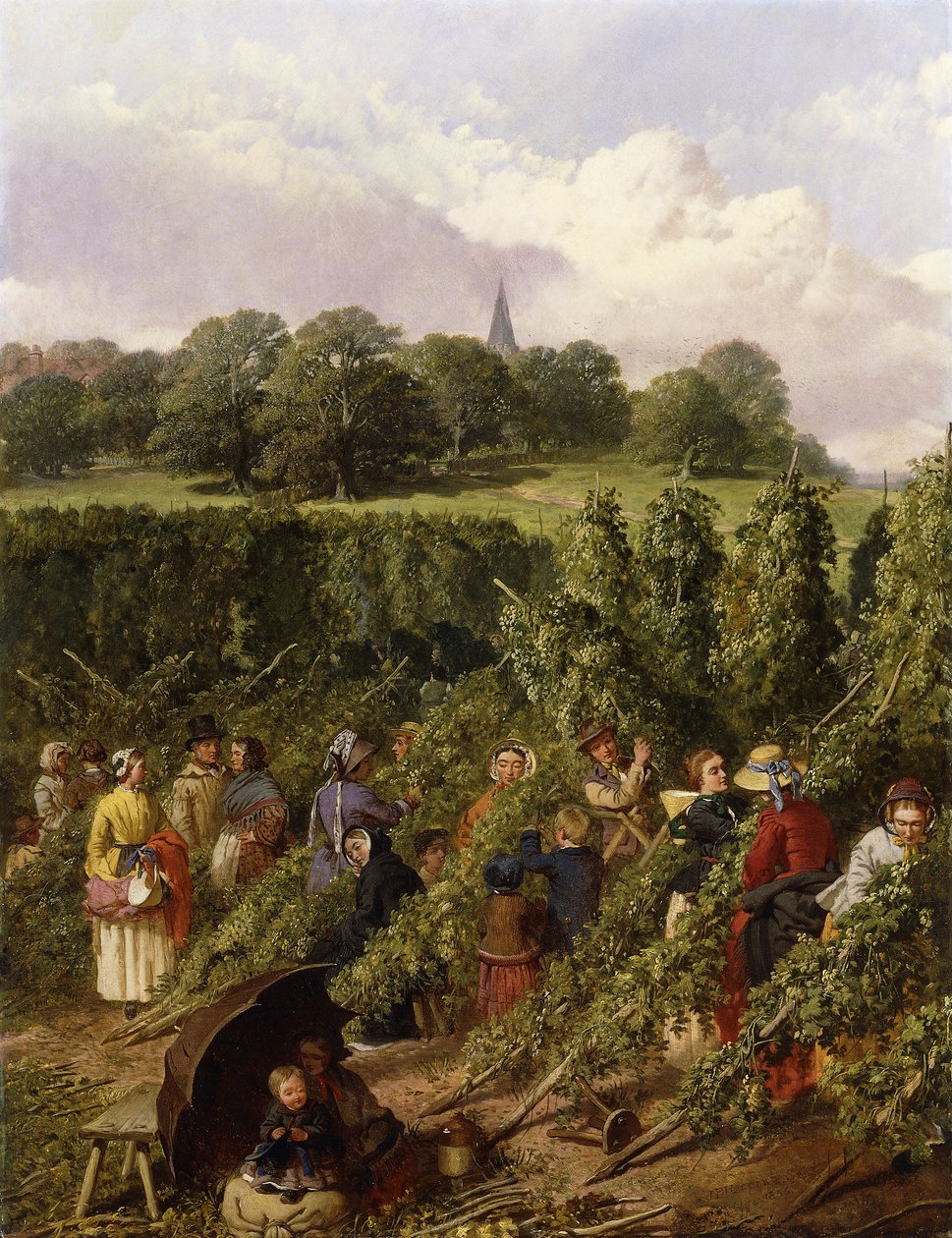 De hopplukkers, 1855 door John Frederick Herring Senior