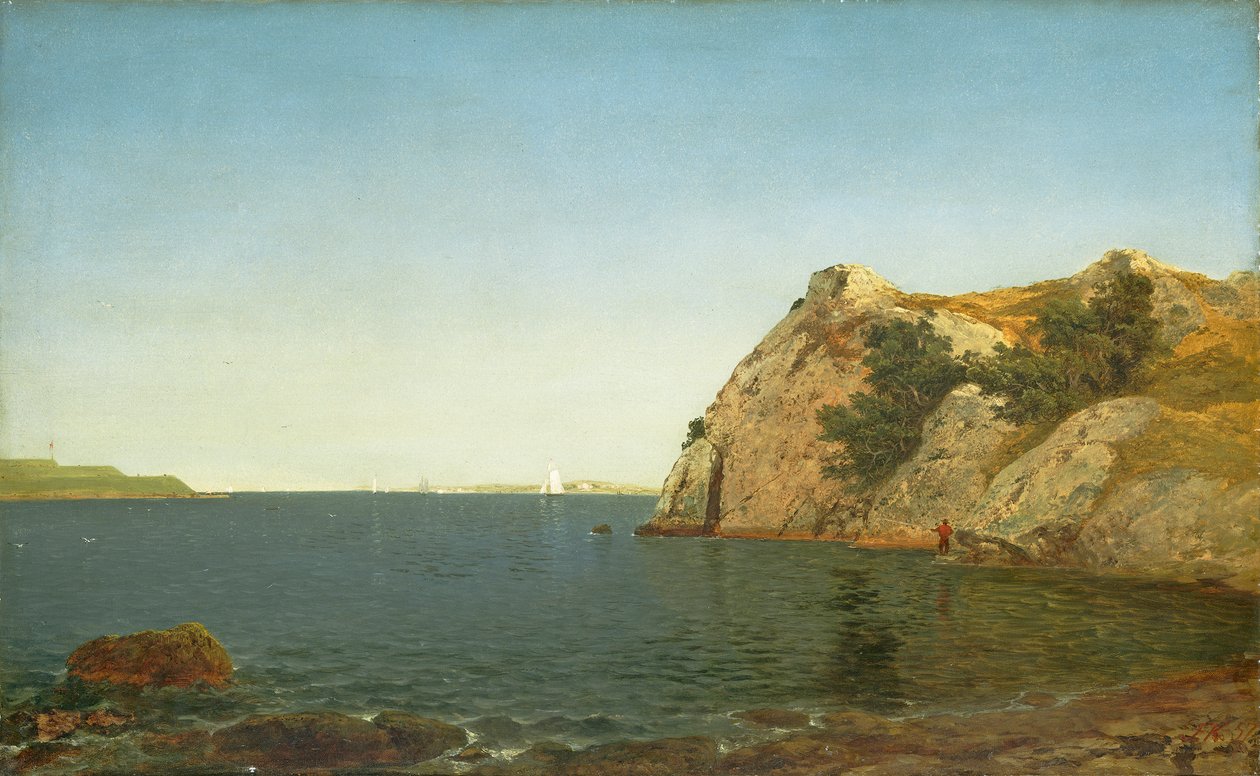 Beacon Rock, Newport Harbour door John Frederick Kensett