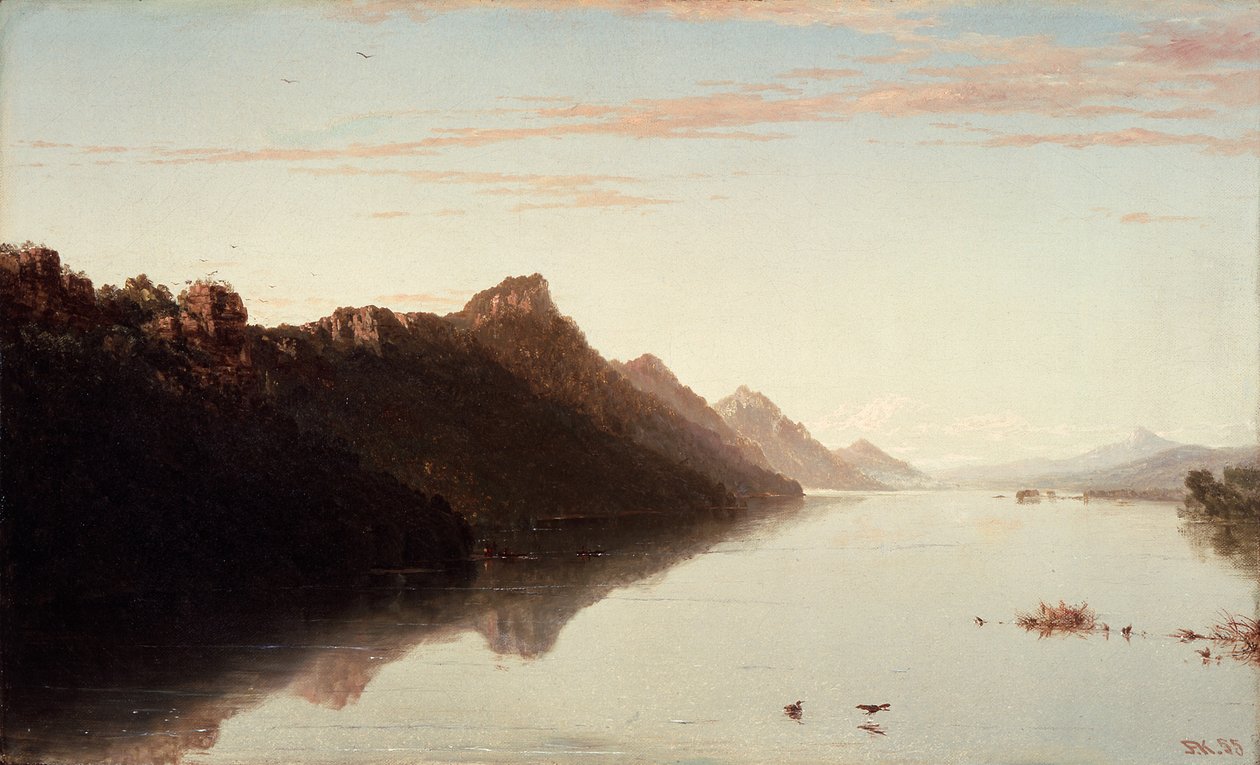 Uitzicht op de bovenloop van de Mississippi door John Frederick Kensett