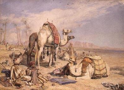 Een halte in de woestijn door John Frederick Lewis