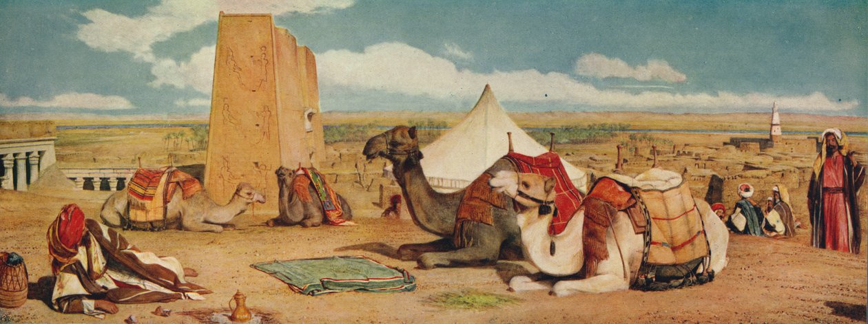 Edfou: Boven-Egypte, 1860, ca. 1915 door John Frederick Lewis