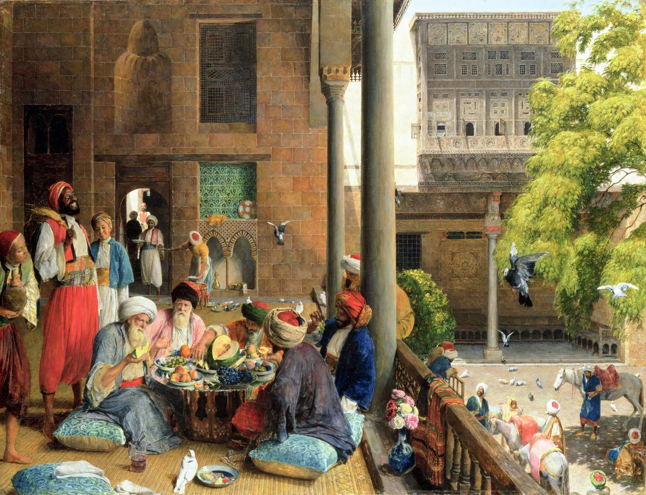De Middagmaaltijd, Caïro door John Frederick Lewis