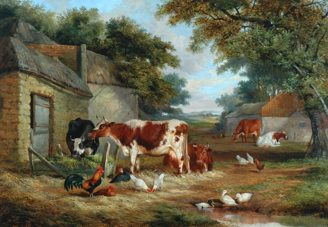 Boerenerf door John Frederick Herring Senior