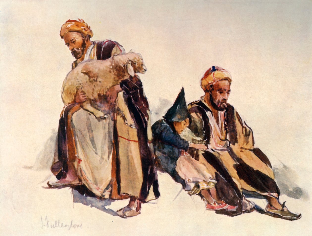 Syrische herders en herdersjongen door John Fulleylove