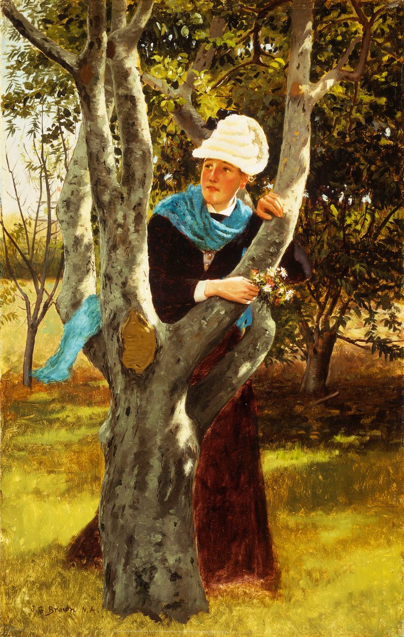 Tussen de bomen door John George Brown