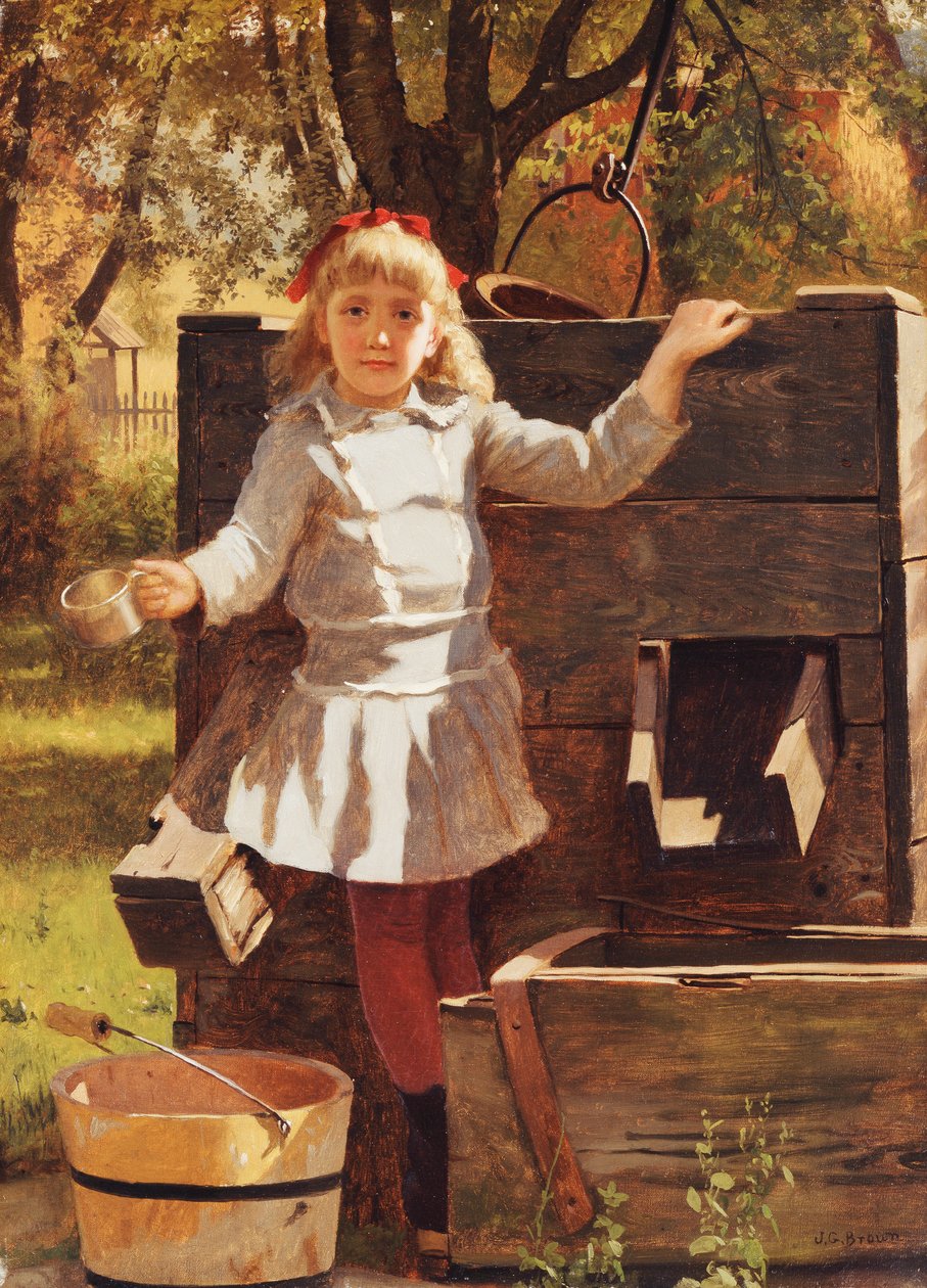 Neem een drankje, c.1880 door John George Brown