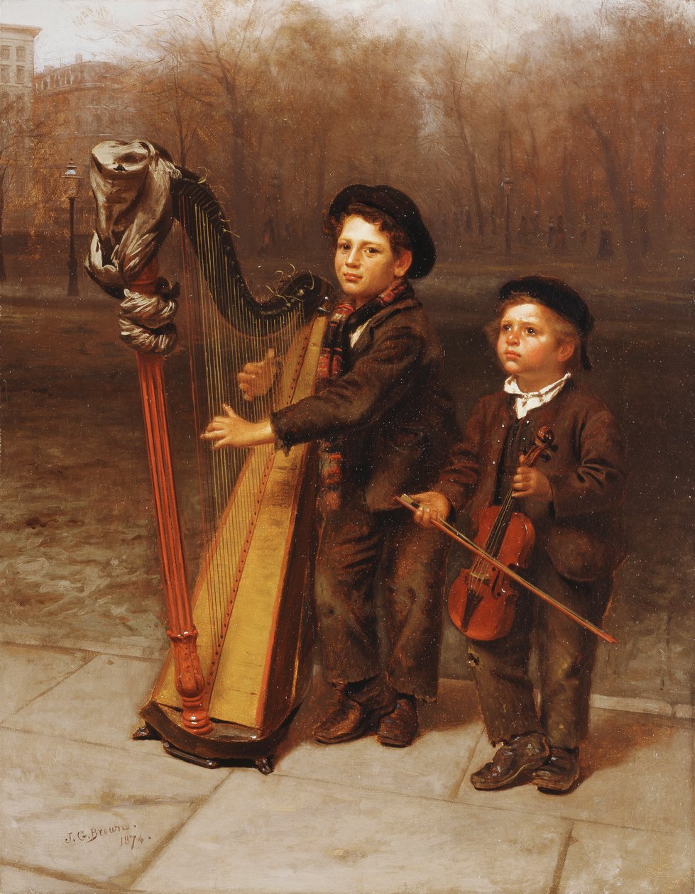 De kleine wandelaars door John George Brown