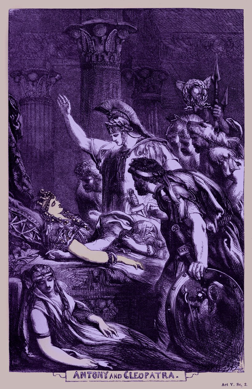 Antonius en Cleopatra door John Gilbert