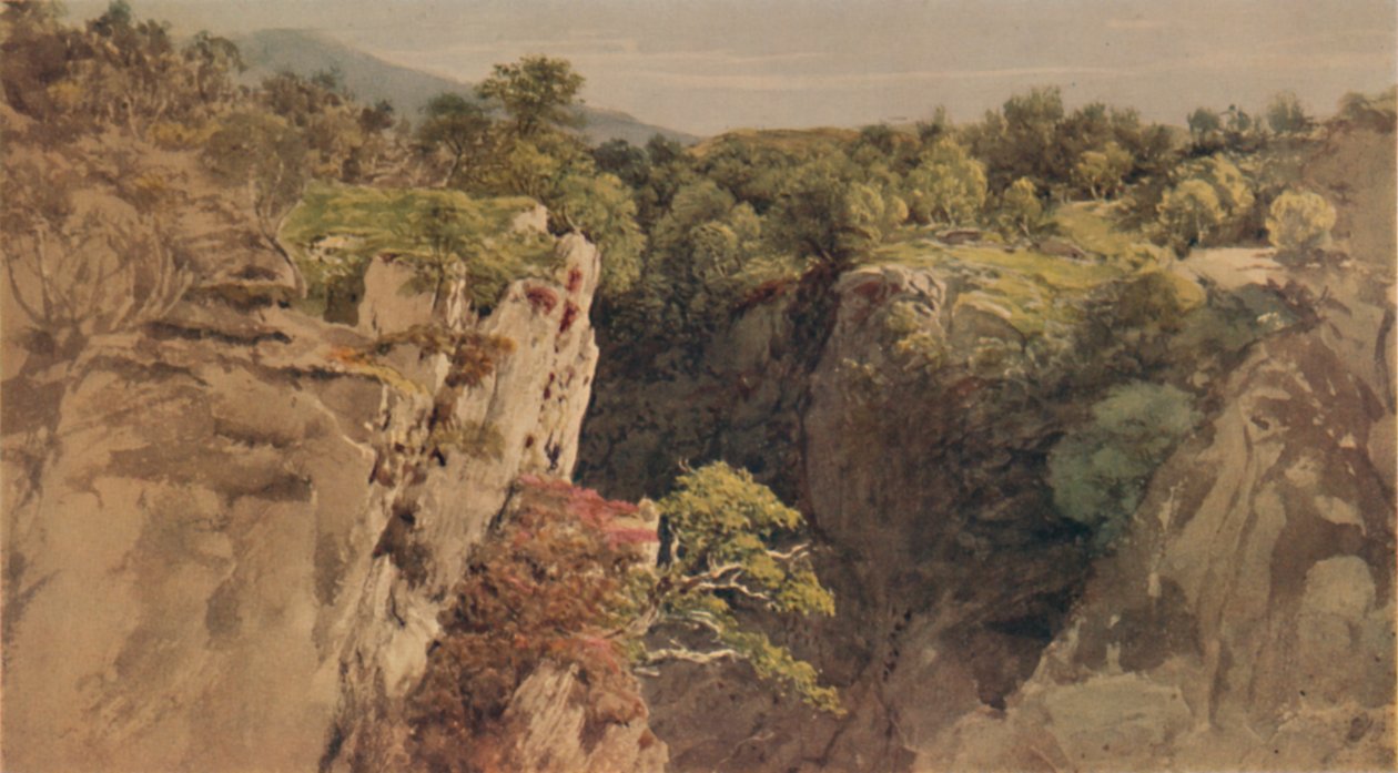 Landschap met rotsen, 18e-19e eeuw, 1935 door John Glover
