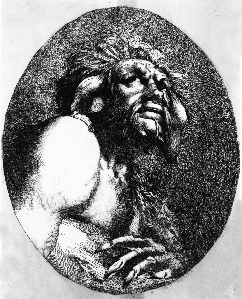 Caliban, uit De Storm, 1776 door John Hamilton Mortimer
