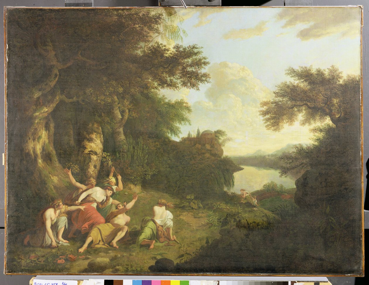 De dood van Orpheus, c.1770 door John Hamilton Mortimer