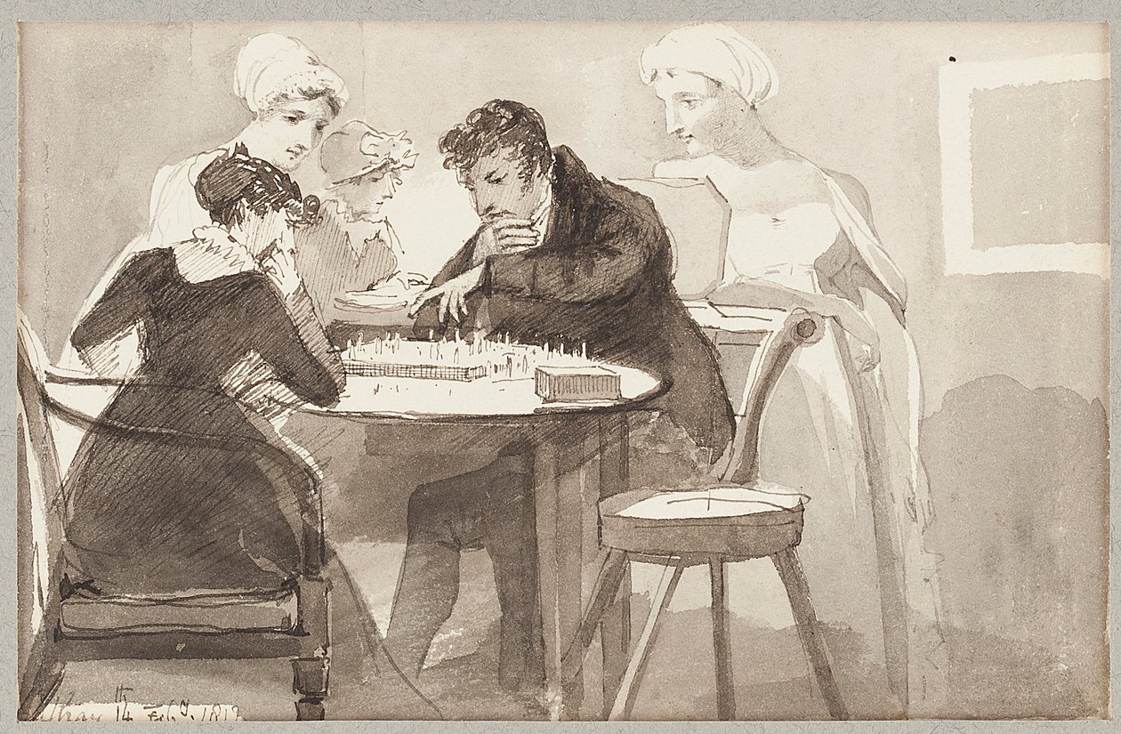 Schaken, 1812 door John Harden