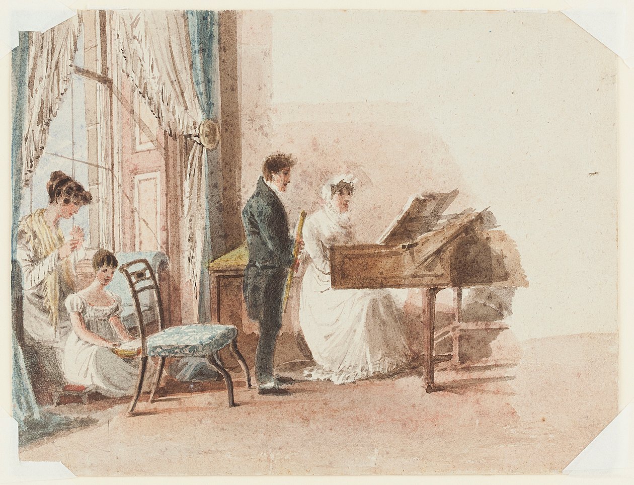 Hal interieur, 1827 door John Harden