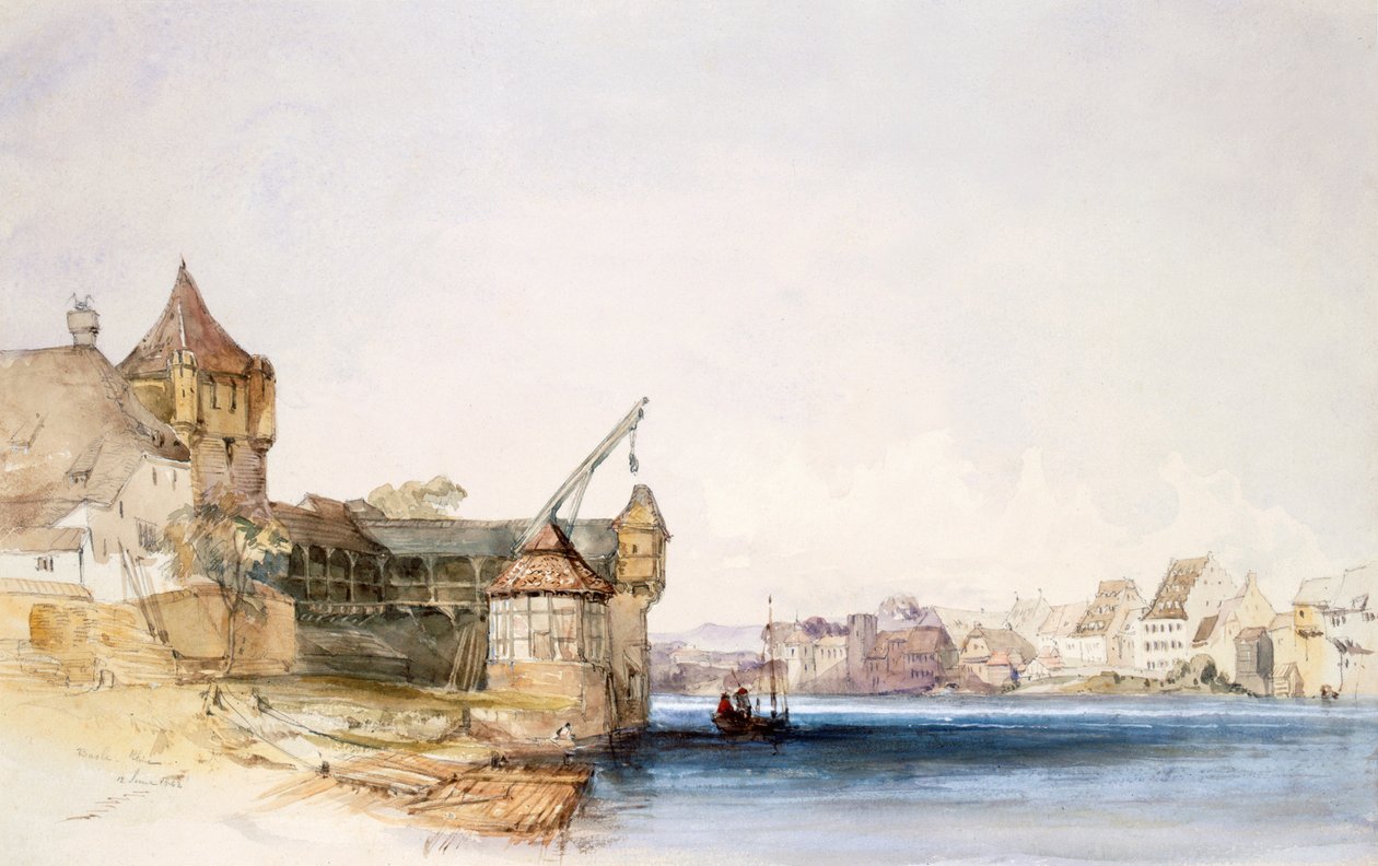 Uitzicht op Bazel, 1842 door John Harper