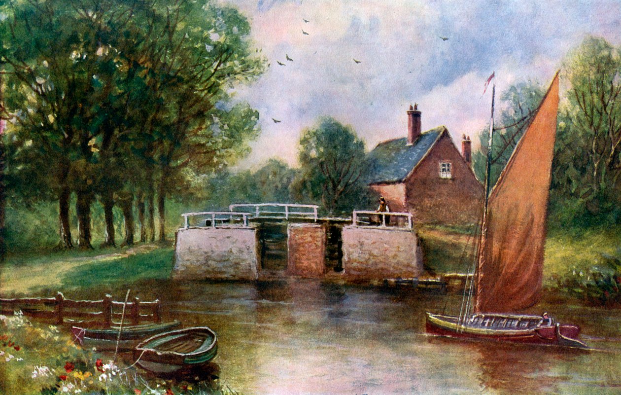 Coltishall Sluis, Norfolk door John Harrap and Son