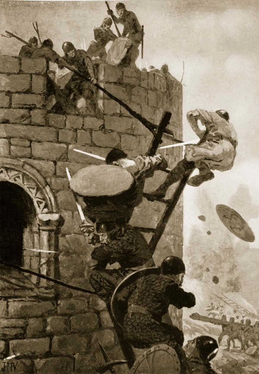 Het beleg van kasteel Carmarthen door John Harris Valda