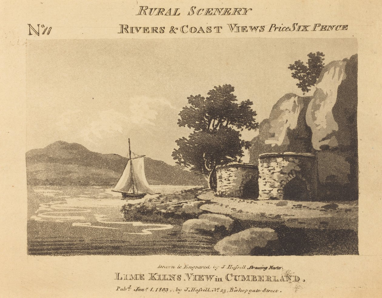 Kalkovens, Uitzicht in Cumberland door John Hassell