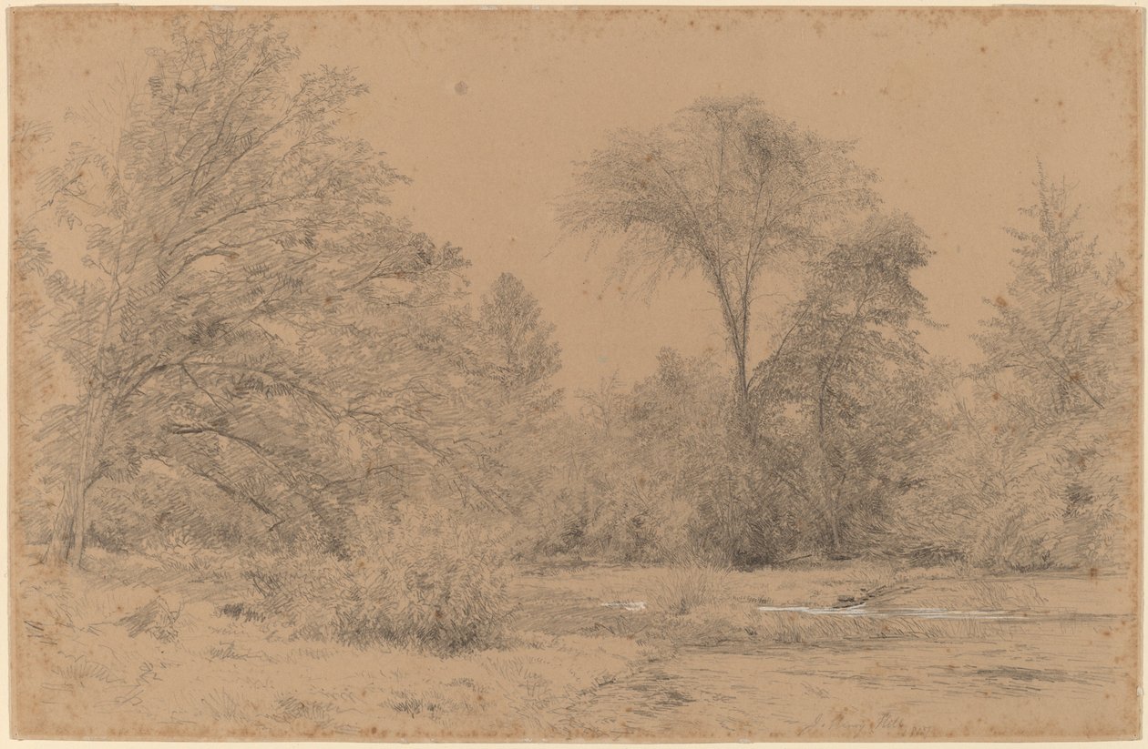 Landschap, vroege lente door John Henry Hill