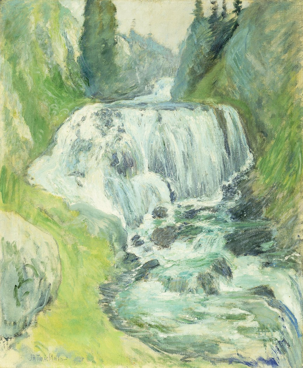 Watervallen door John Henry Twachtman