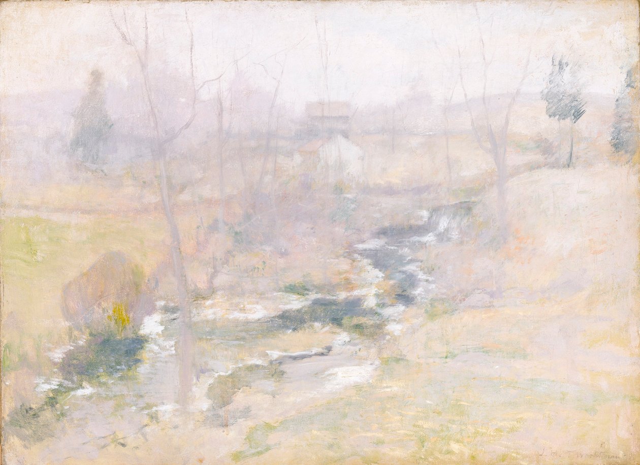 Einde van de winter door John Henry Twachtman