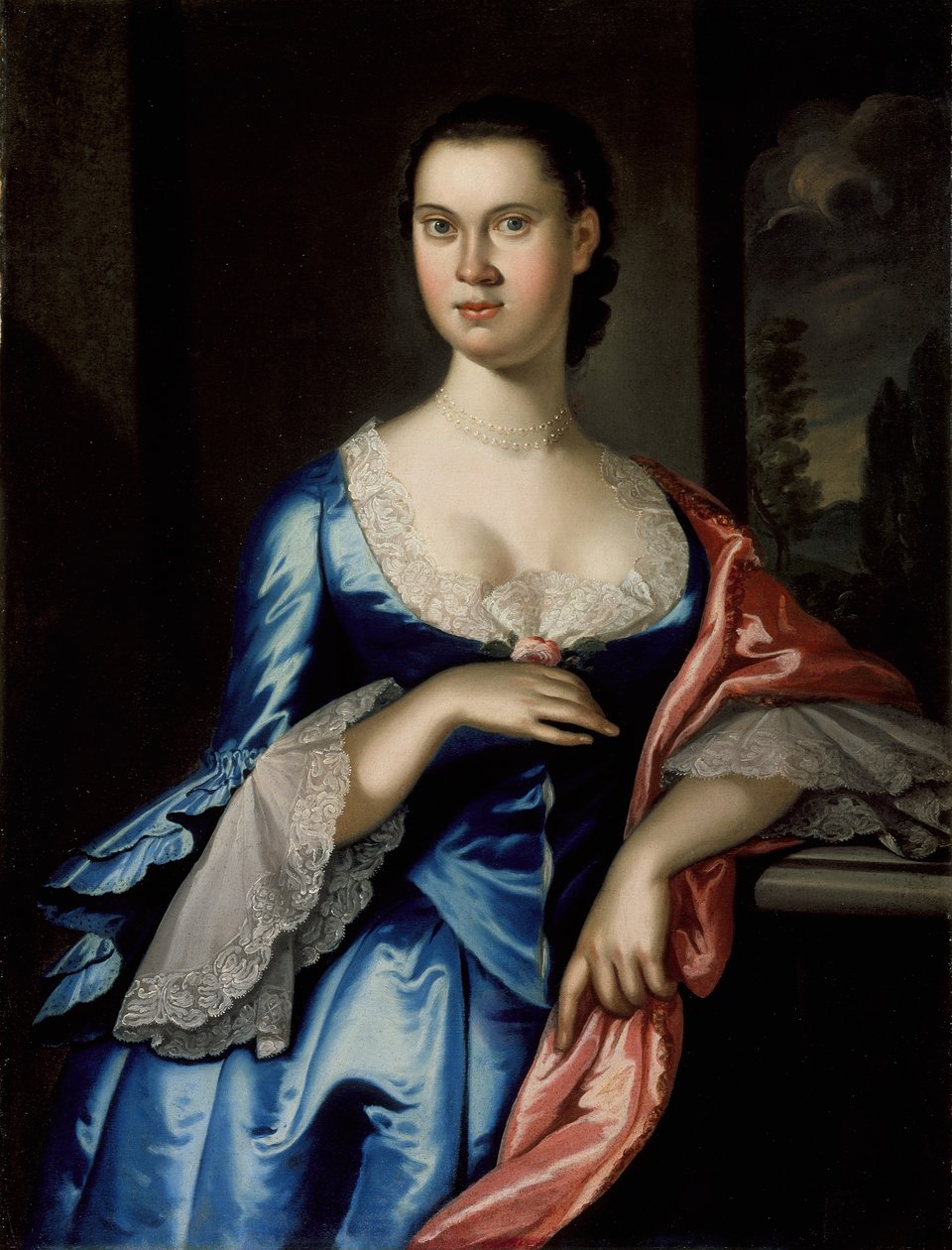 Portret van Elizabeth Chew Smith, 1762 door John Hesselius