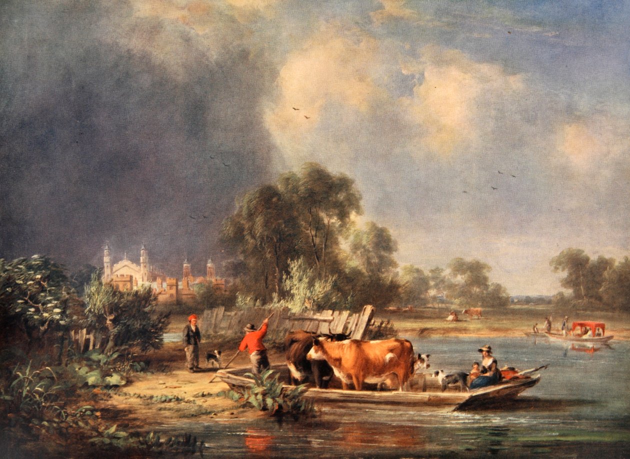 Eton vanaf de rivier door John Hilder