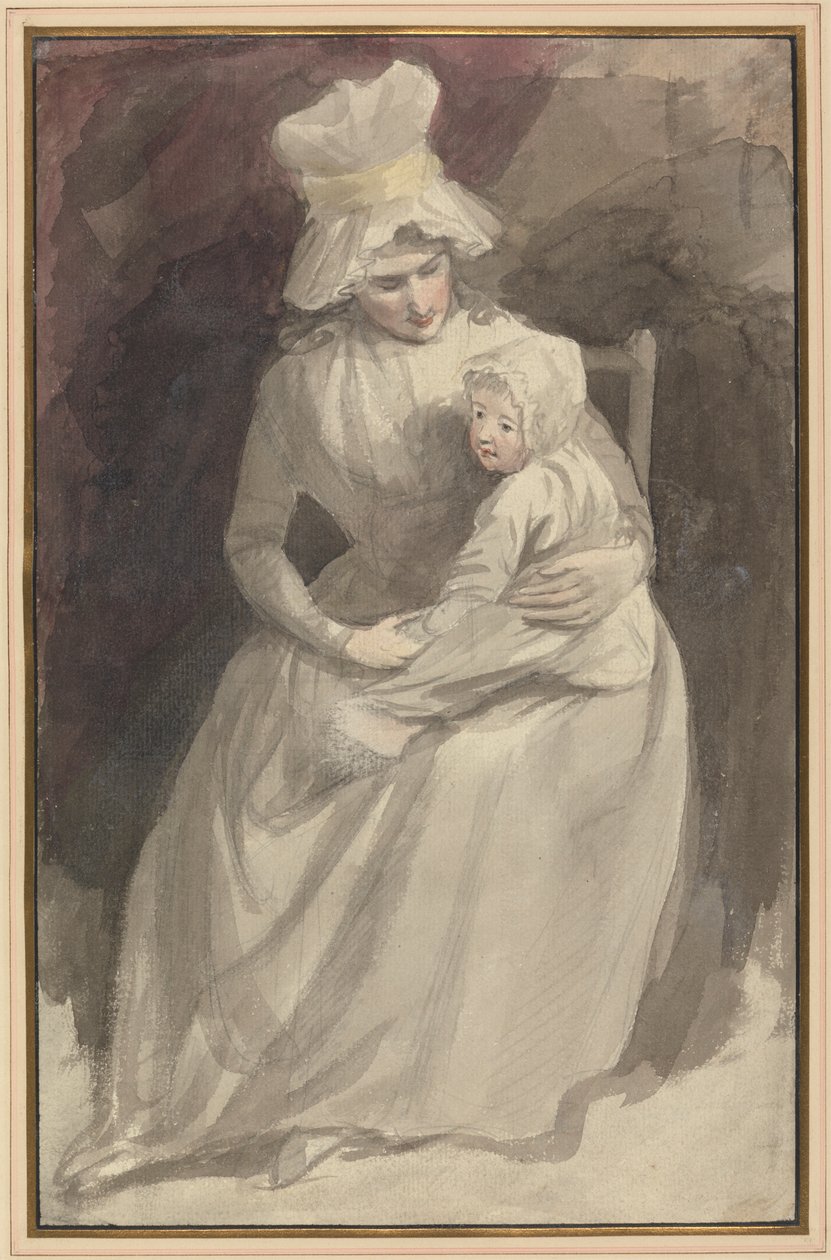 Mevrouw Skinner en kind door John Hoppner