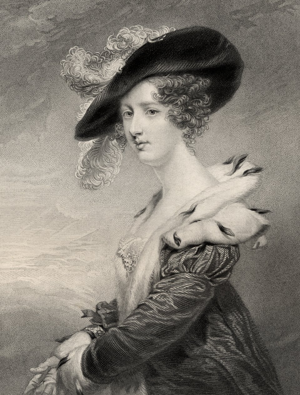 Georgiana (Howard), Lady Dover door John Jackson