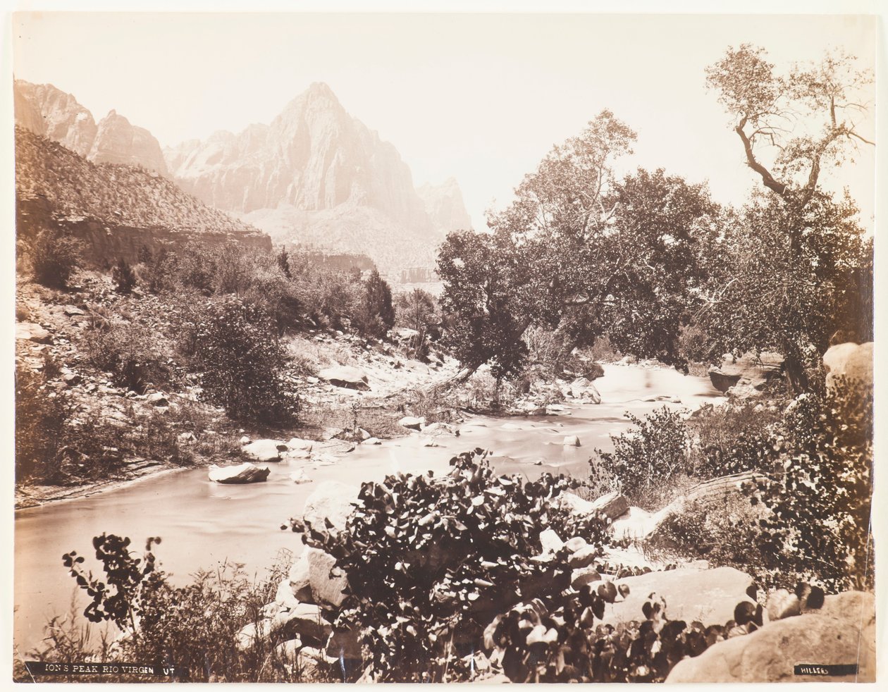 Leeuwentop, Rio Virgen, Utah door John K. Hillers