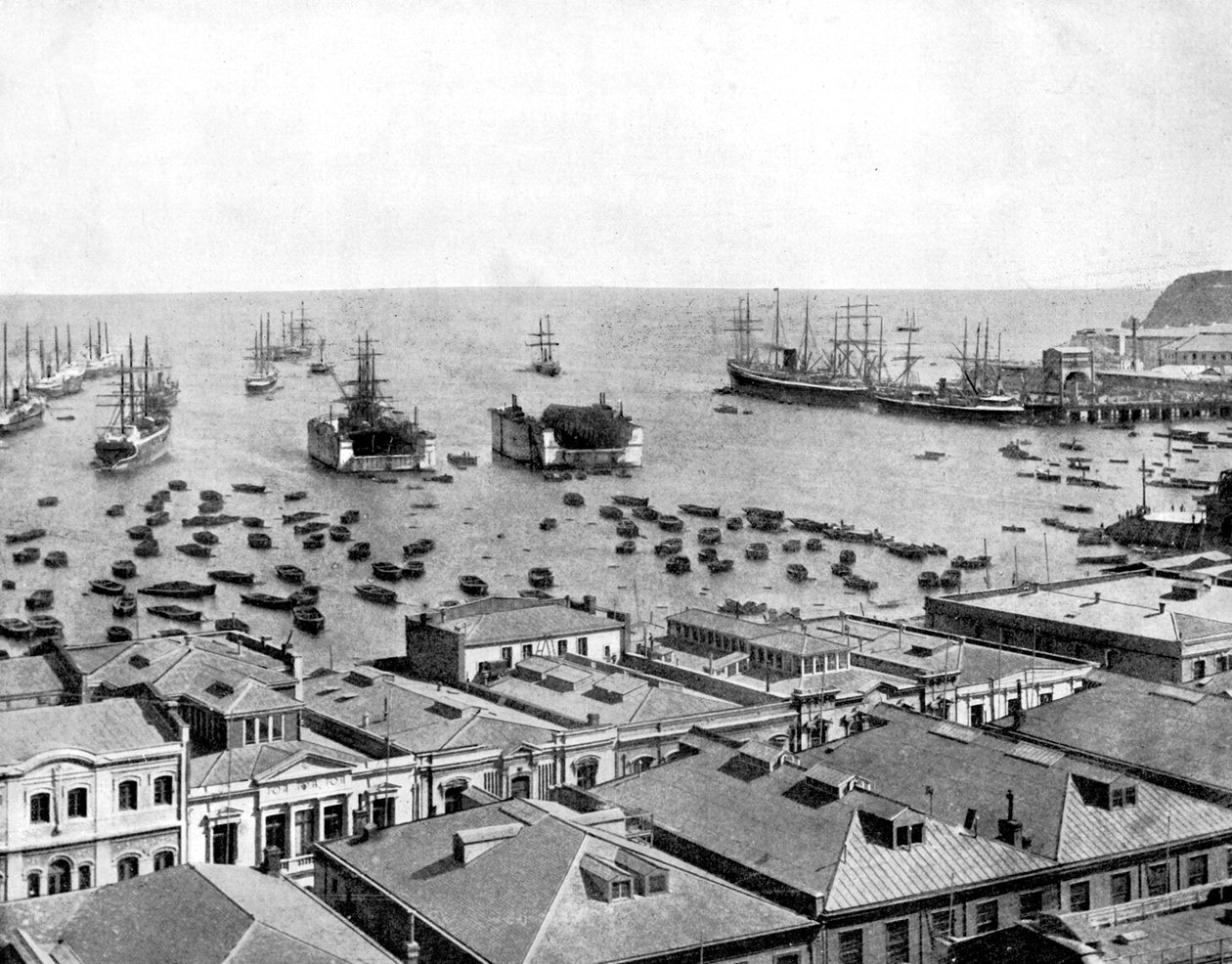 Haven van Valparaiso, Chili, 1893 door John L. Stoddard