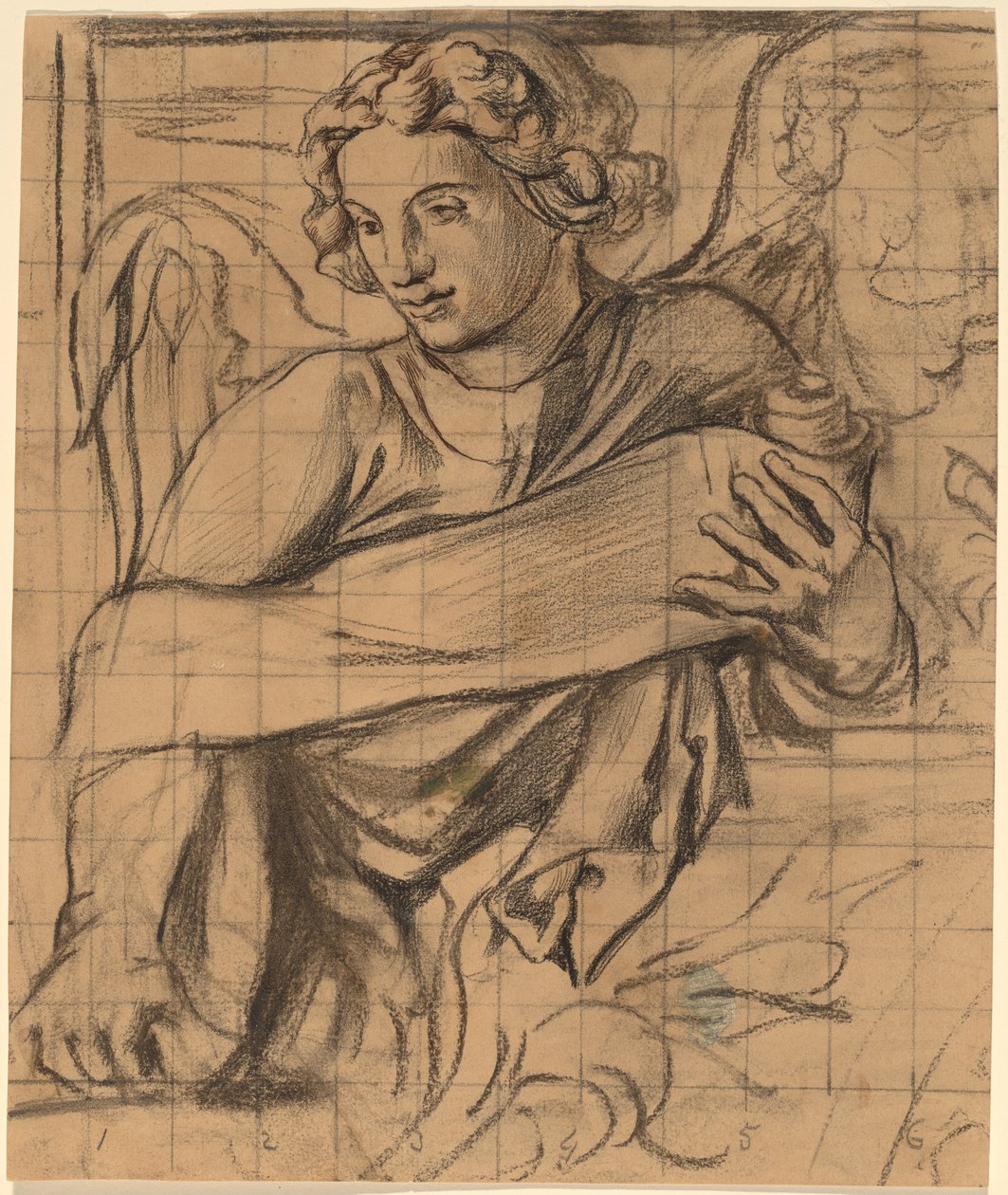 Engel - Trinity Church Muur door John La Farge