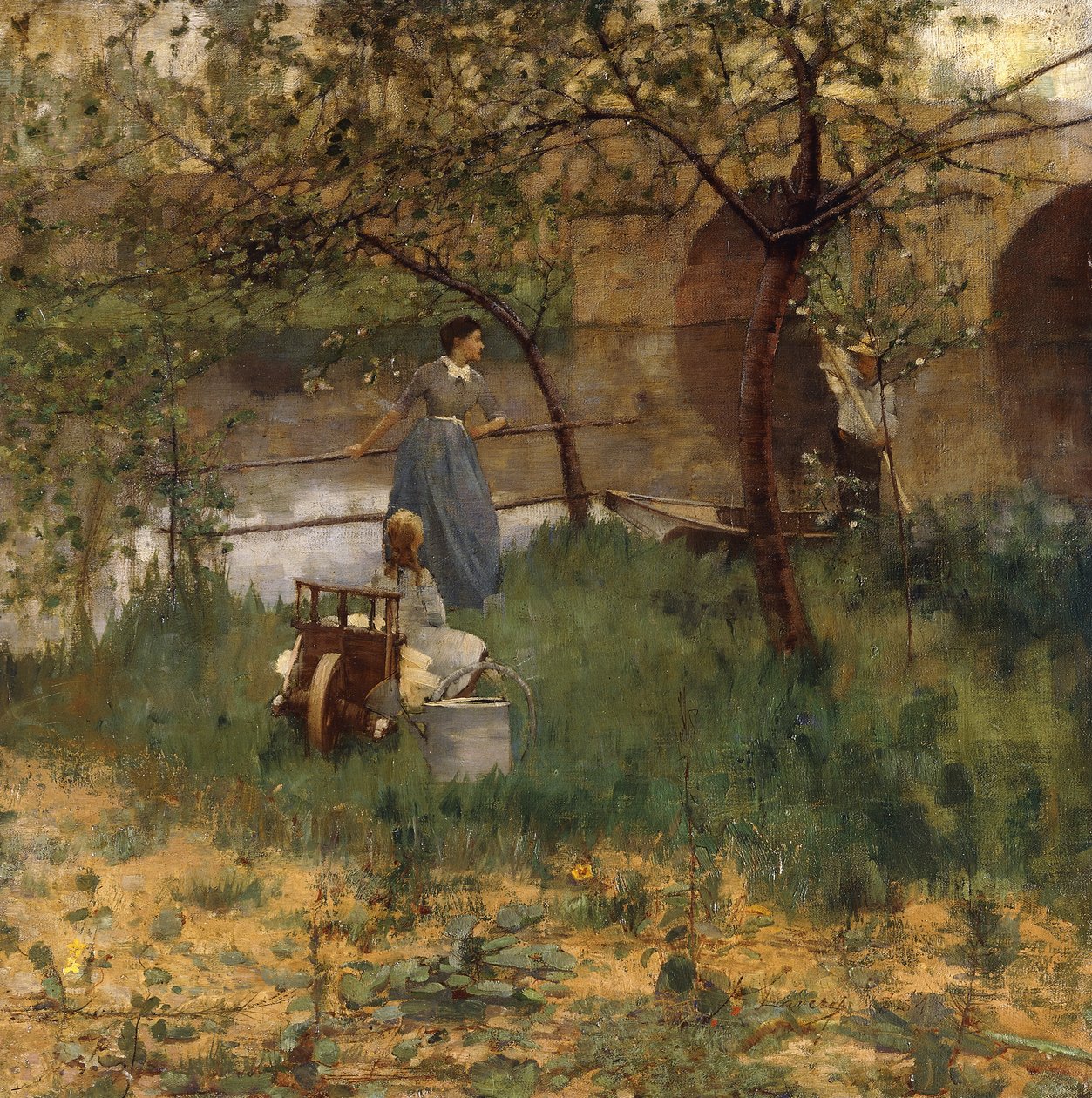 Op de Loing door John Lavery