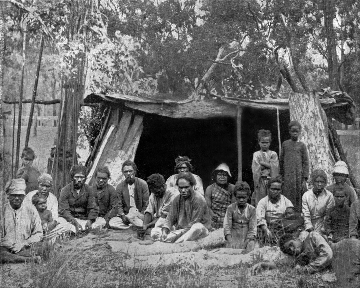 Lokale bevolking in Queensland (Australië) door John Lawson Stoddard